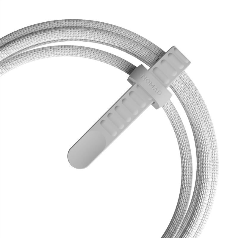 Cablu din Kevlar Nomad, USB-C la USB-C, 1.5m, alb (iPhone 17 Pro Max, NM014674858) by www.silkase.ro